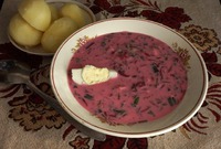 Холодный литовский борщ