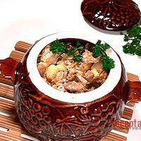 А что у вас сегодня на ужин? у нас- мясо в горшочках с картофелем и грибами...