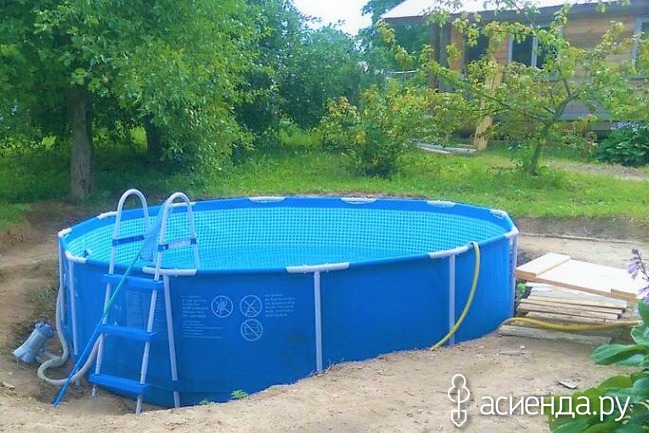 каркасный бассейн для дачи