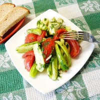 Малосольный салат из свежих овощей