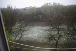 Снег 15 апреля 2020 в Украине Донецкой области